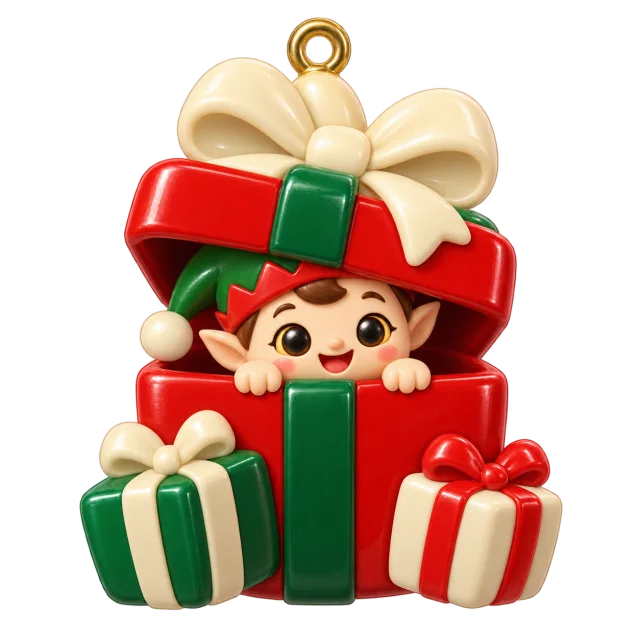 Christmas Present desktop charm, Christmas collection