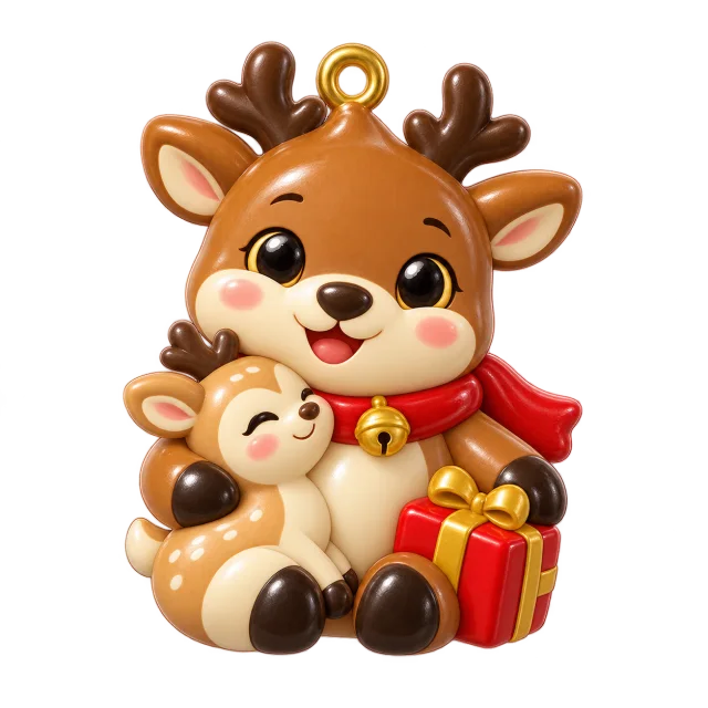 Reindeer desktop charm, Christmas collection