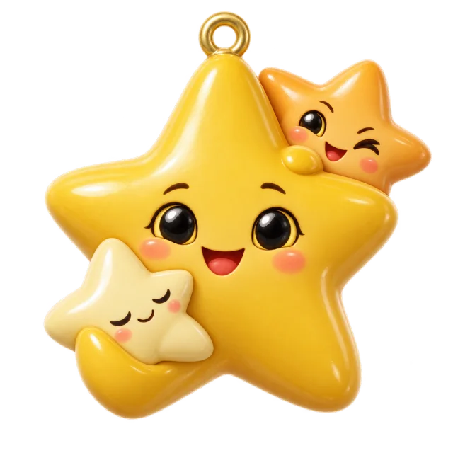 Christmas Star desktop charm, Christmas collection