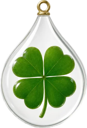 Four-leaf clover lucky charm from Ireland
