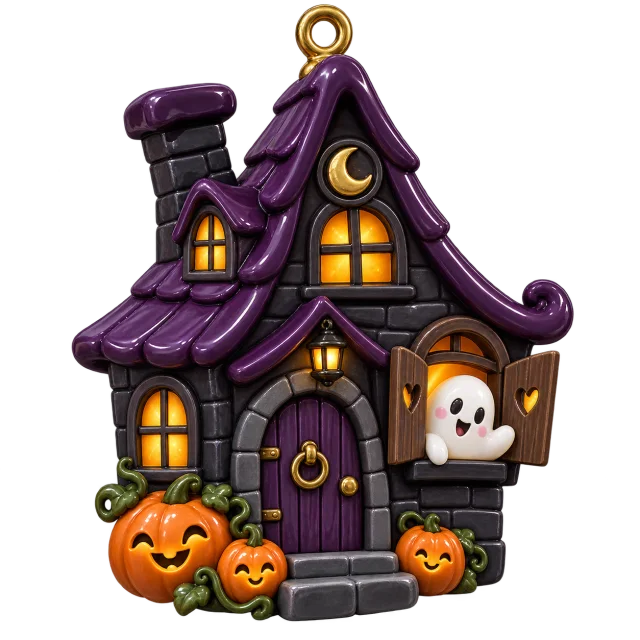 Haunted House desktop charm, Halloween collection