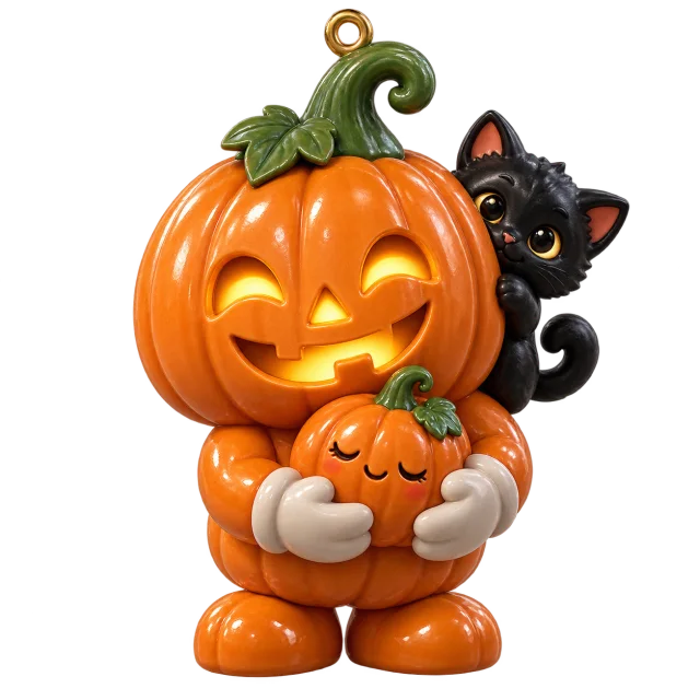 Jack-o’-lantern desktop charm, Halloween collection