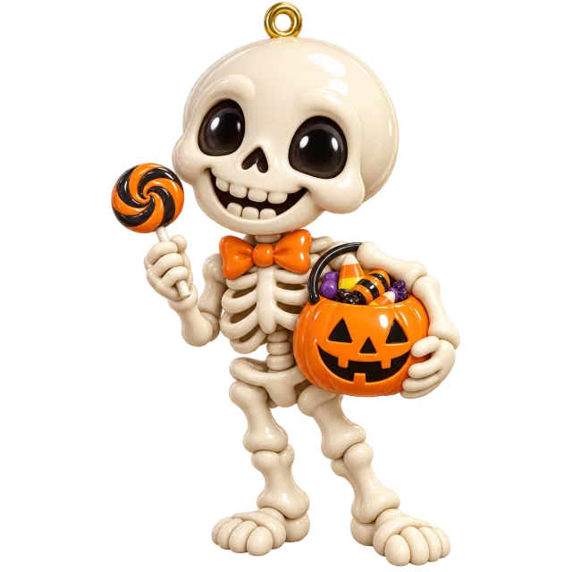 Candy Skeleton desktop charm, Halloween collection
