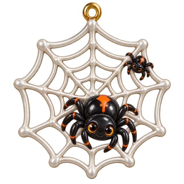Spiderweb desktop charm, Halloween collection